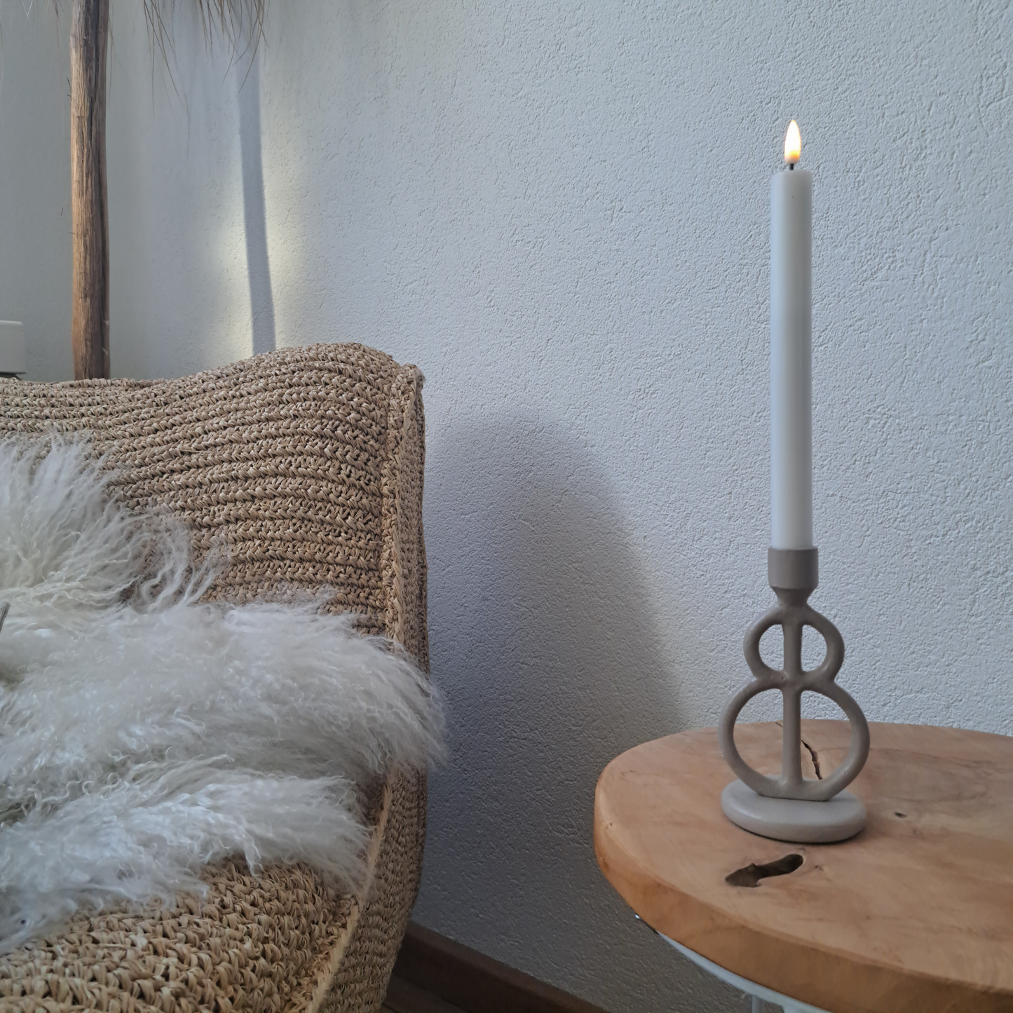 Kandelaar taupe Gaia