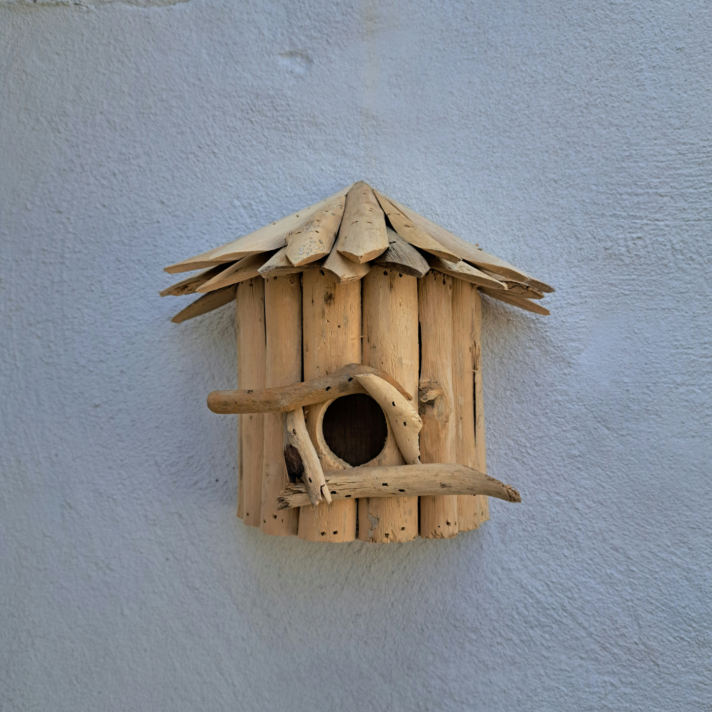 Vogelhuisje Mus drijfhout
